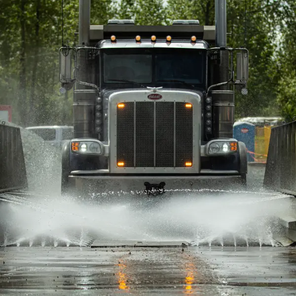 Truck Wheel and Body Washing System