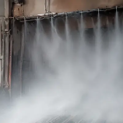 Dry fog dust suppression